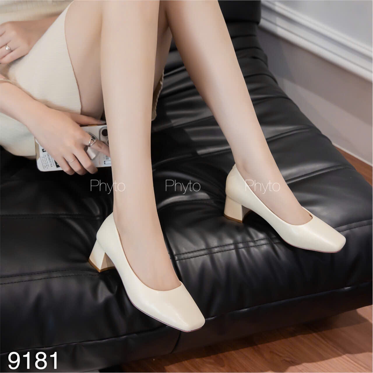 Giày cao gót nữ PHYTO 9181.KEM
