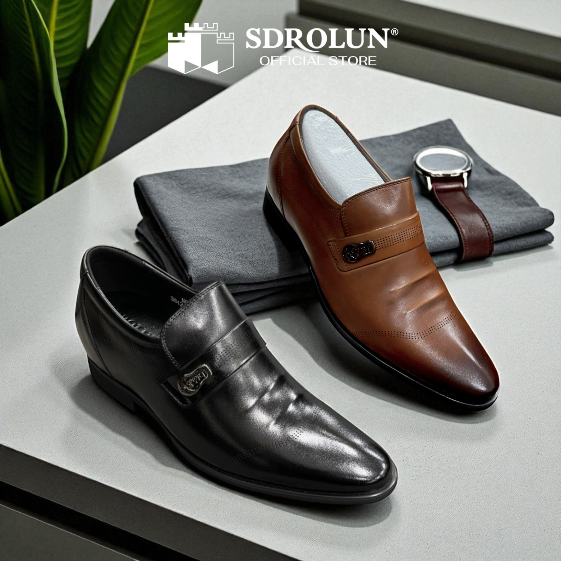 Giày nâng đế SDROLUN NG230-71DEN