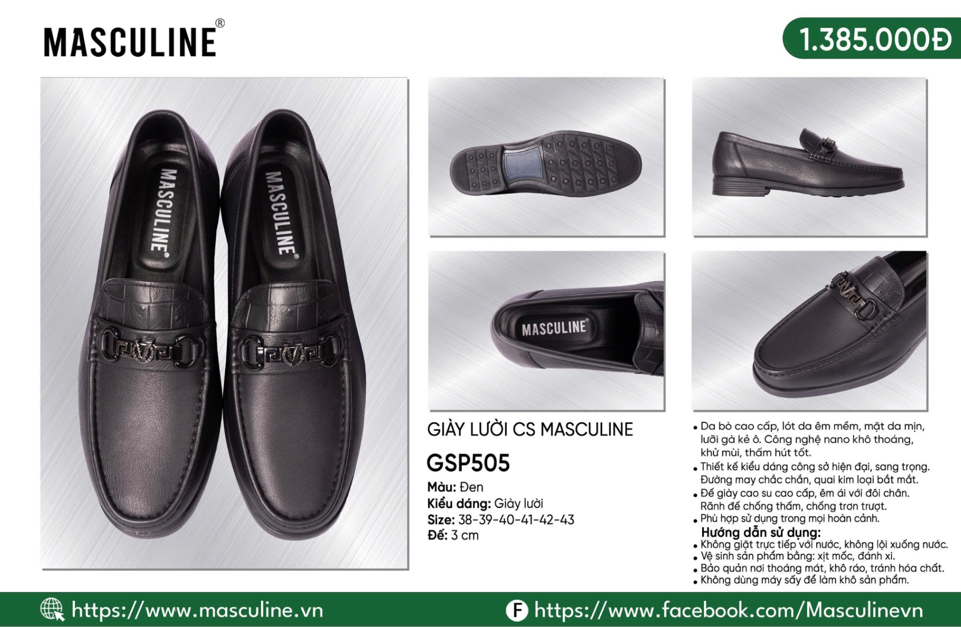Giày Masculine GSP505DEN