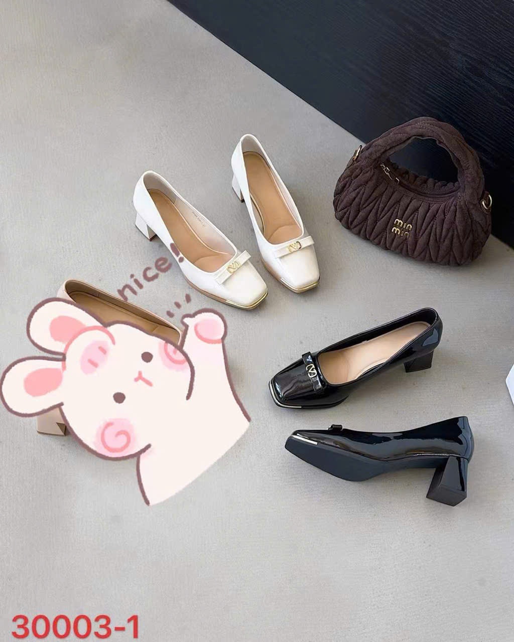 Giày cao gót nữ D30003-1.KEM