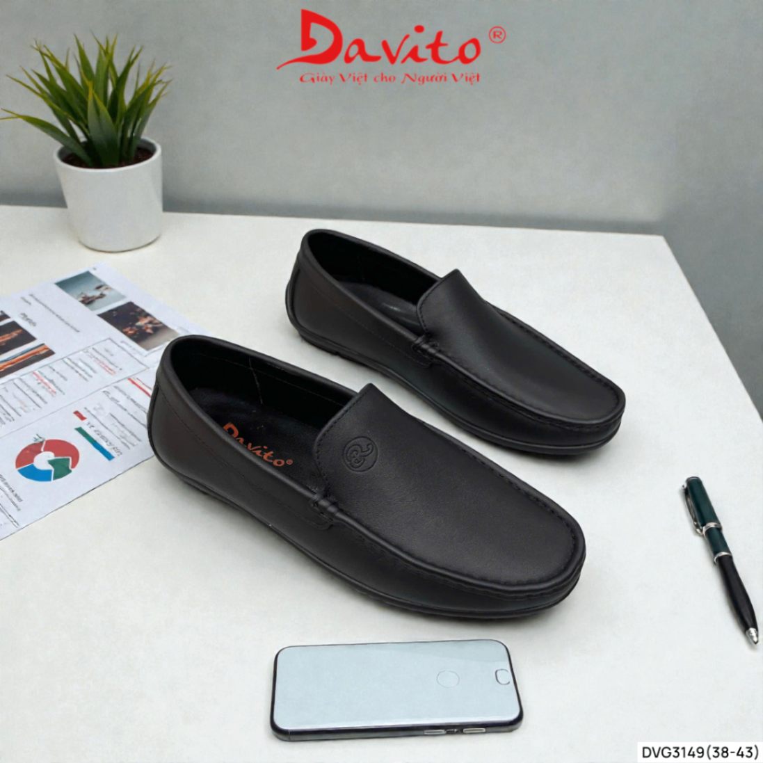 Giày nam Davito DVG3149.DEN