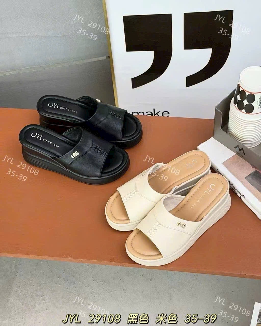 Dép xuồng nữ 29108.DEN