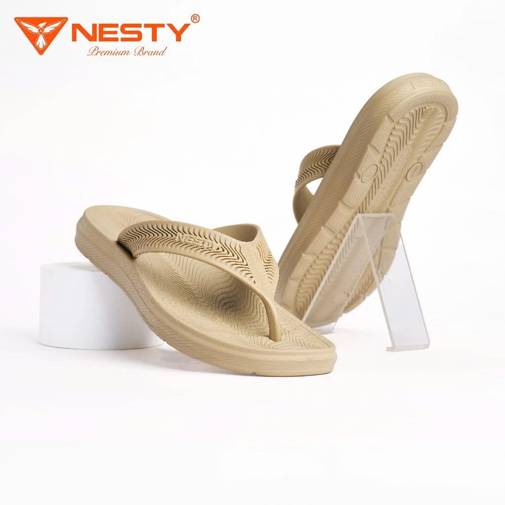 Dép kẹp NESTY siêu nhẹ - Đường vân 3D NE66.NAU
