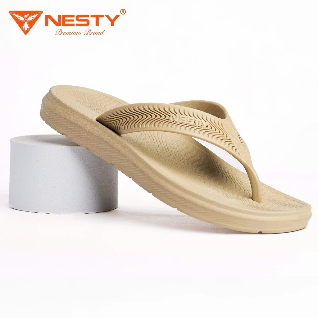 Dép kẹp NESTY siêu nhẹ - Đường vân 3D NE66.NAU