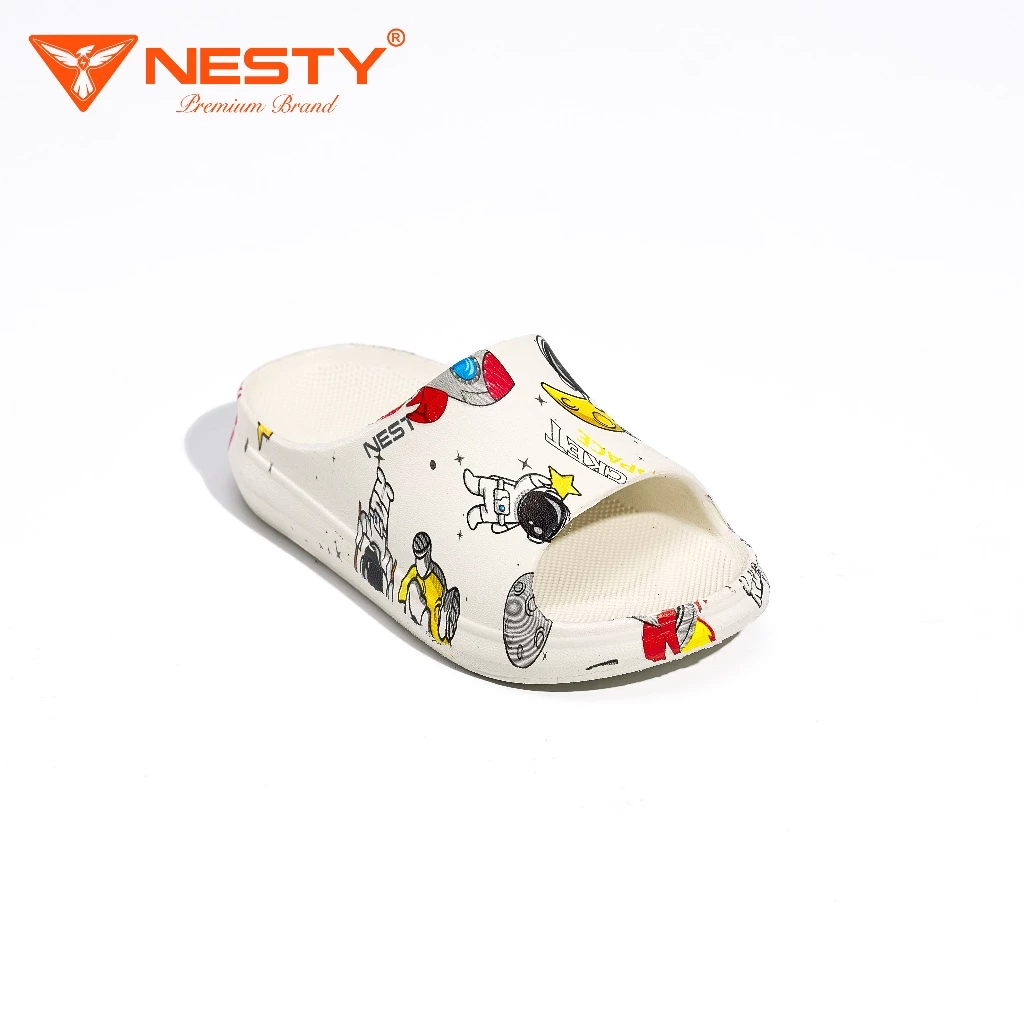 Dép Quai Ngang Cho Bé Nesty EVA Đúc Nguyên Khối Họa Tiết, Siêu Nhẹ Chống Trơn Trượt