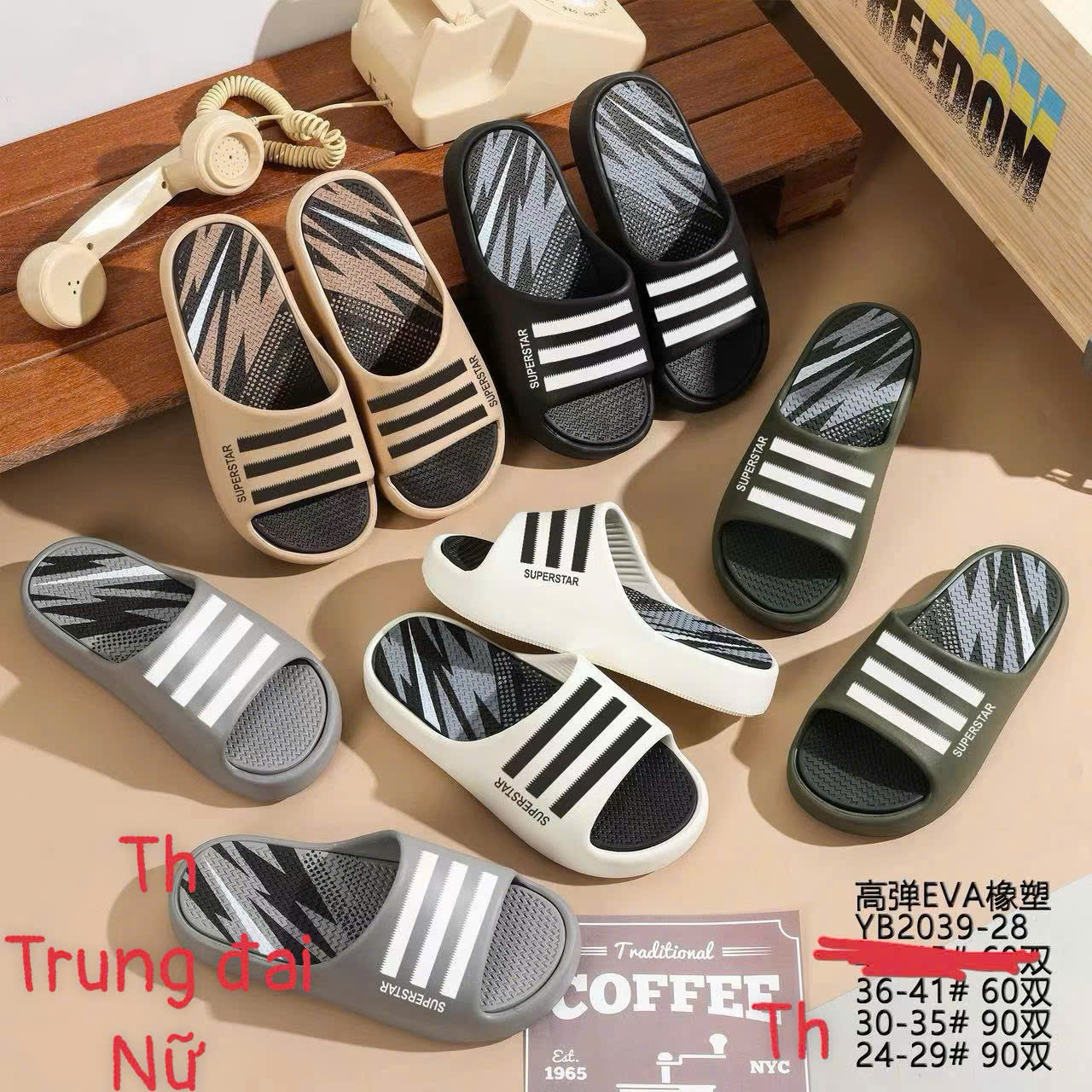 Dép lê trẻ em YB2039-28(24-34).XAM