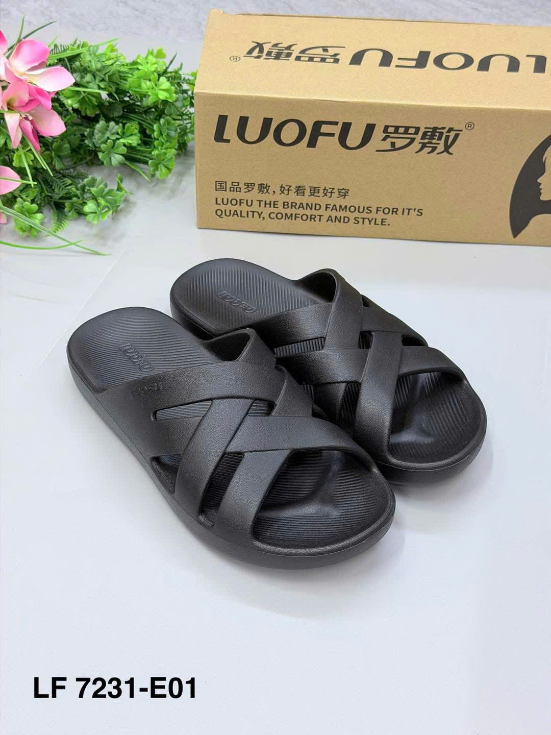 Dép lê nữ LUOFU E7231.DEN