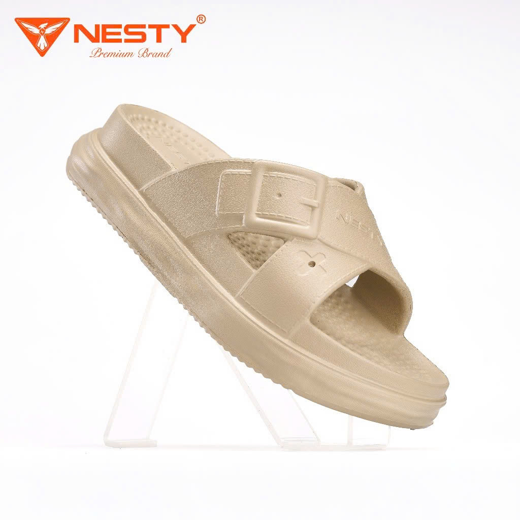 Dép quai chéo NESTY - Đế cao 4cm Êm chân chống thấm nước