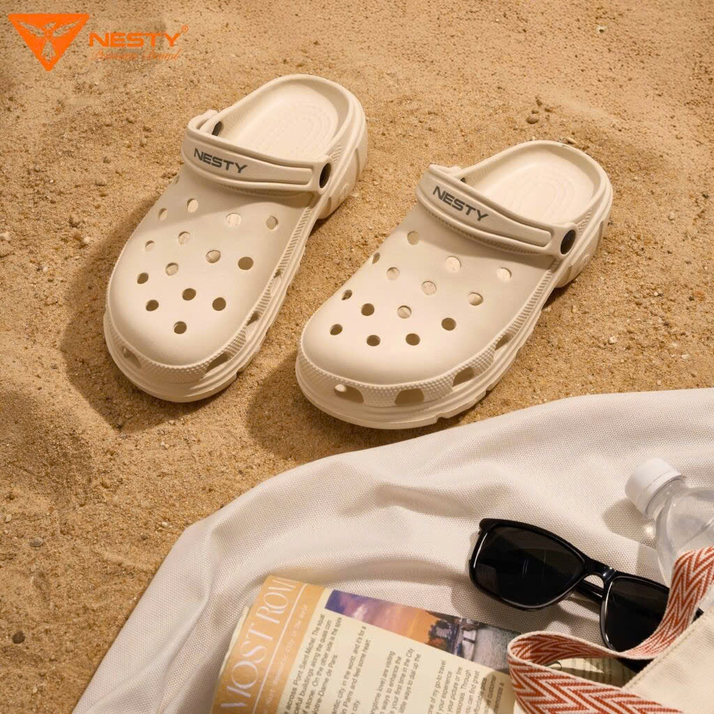 Dép sục NESTY Dáng Basic đế mềm Cao 4cm NE01.NAU