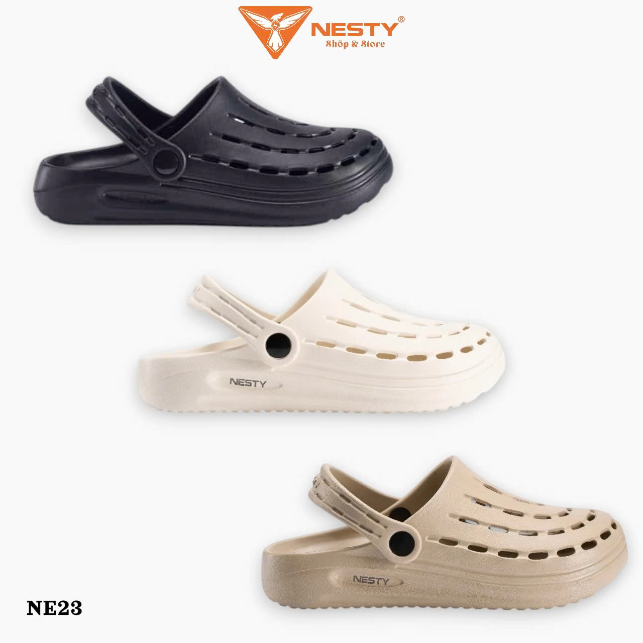 Dép sục nam nữ NESTY NE23.NAU