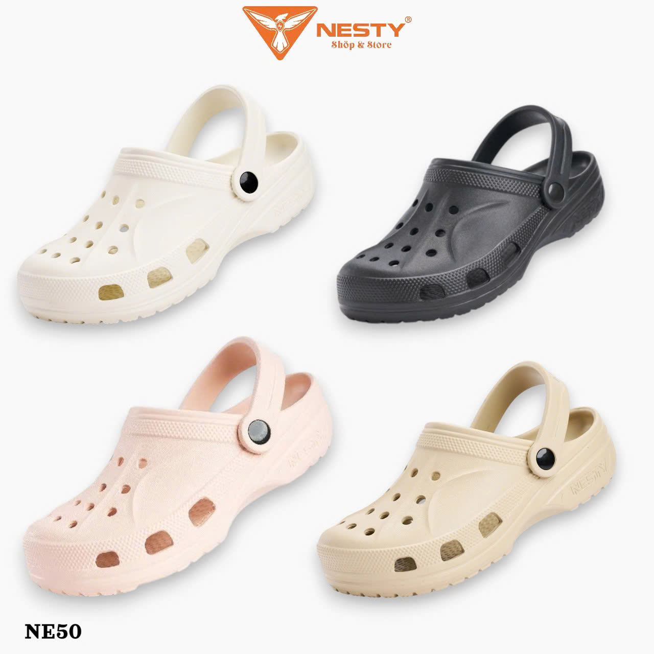 Dép sục NESTY siêu nhẹ, êm chân 3cm NE50.DEN