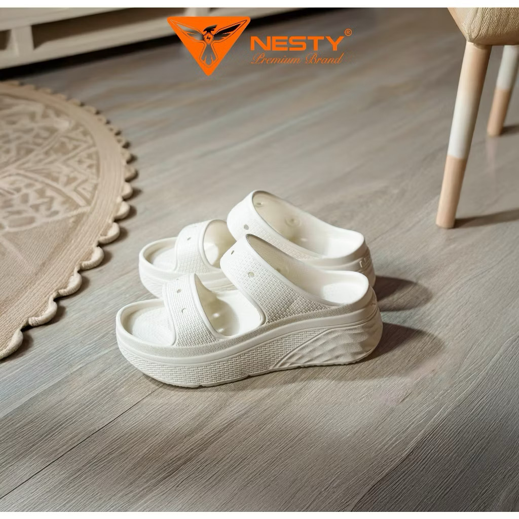 Dép 2 quai đế cao 6cm NESTY NE19.KEM