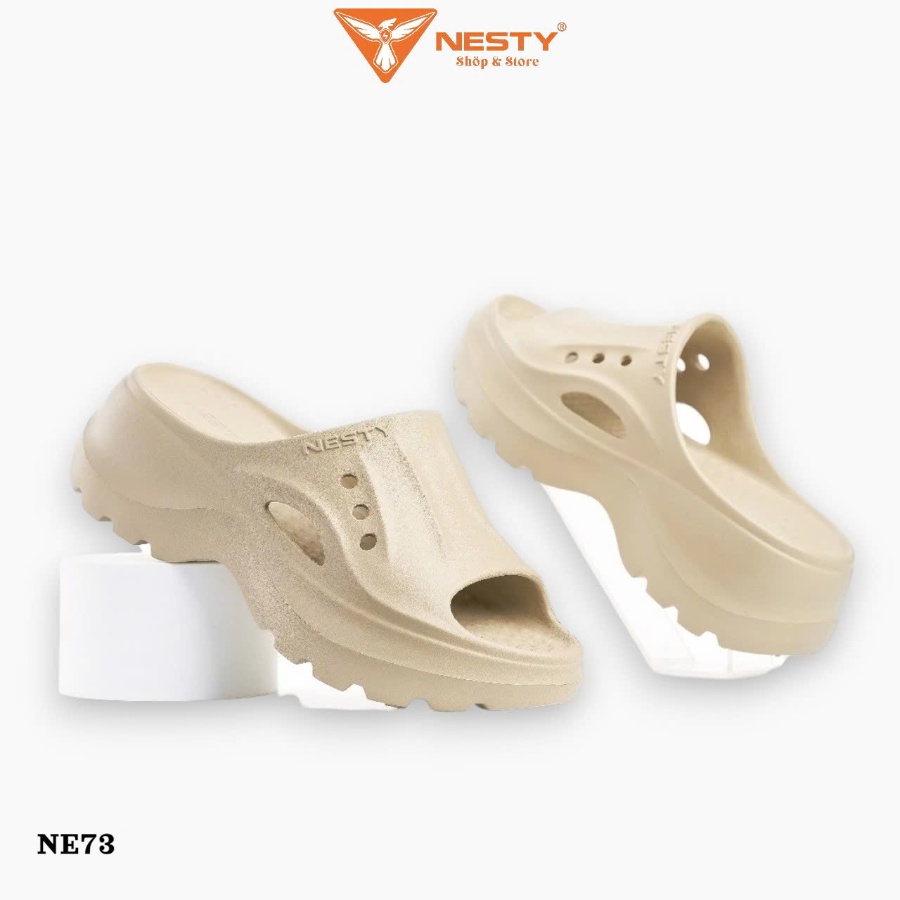 Dép NESTY EVA đế bánh mì siêu nhẹ NE73.NAU