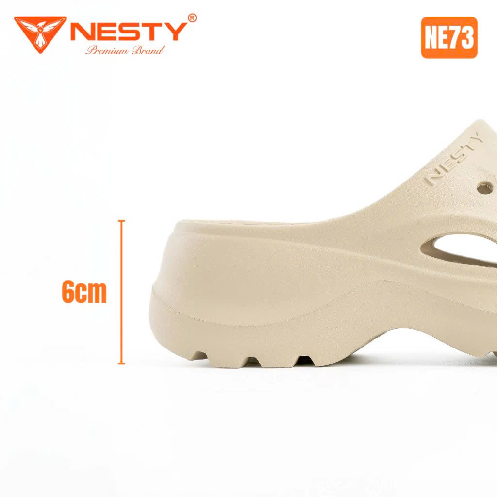 Dép NESTY EVA đế bánh mì siêu nhẹ NE73.NAU