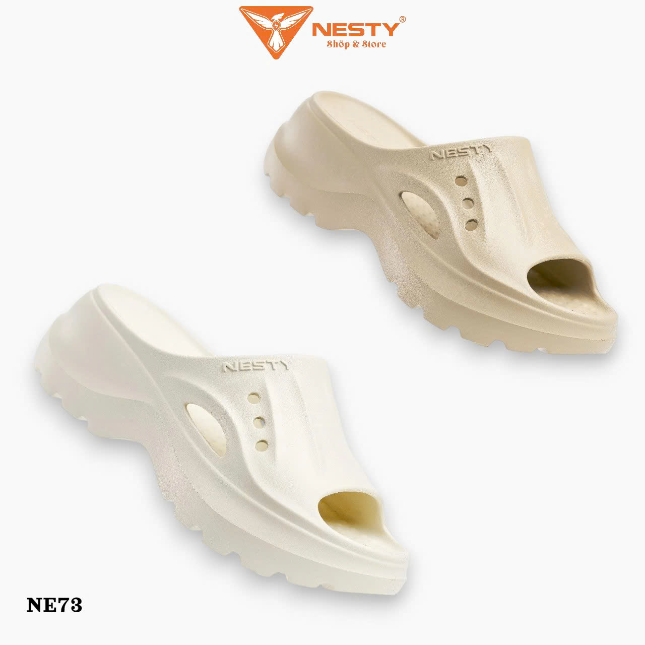 Dép NESTY EVA đế bánh mì siêu nhẹ NE73.NAU
