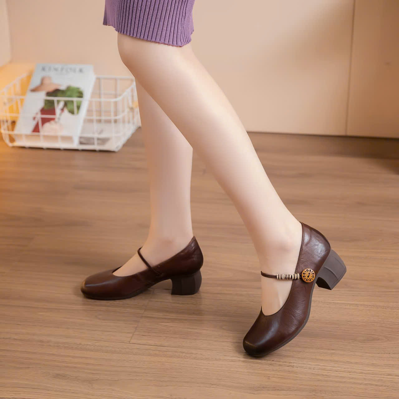 Giày cao gót nữ 26103.NAU