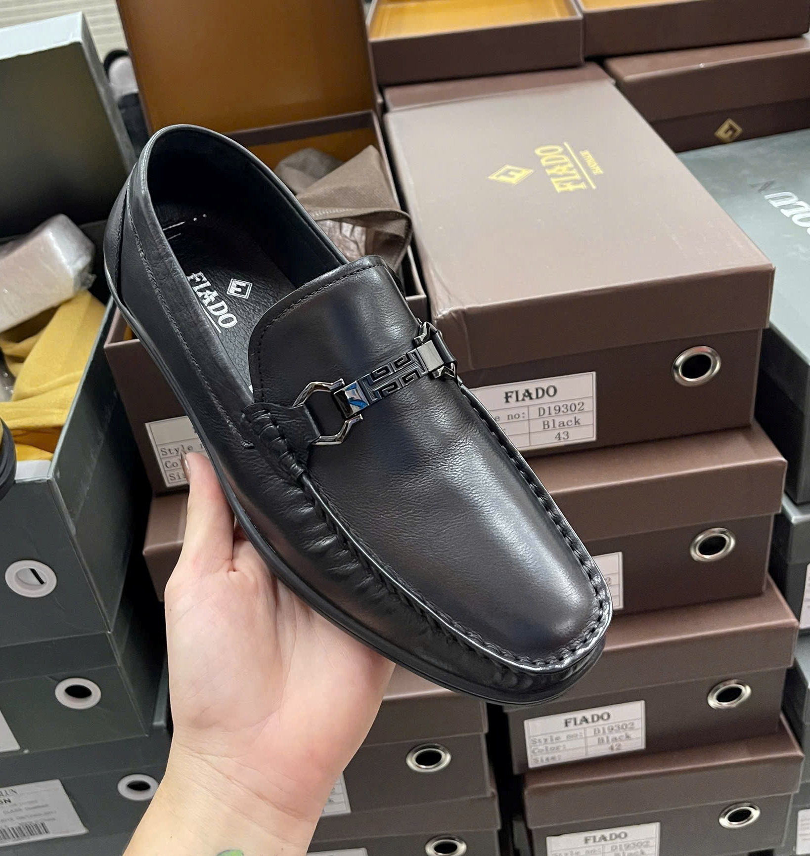 Giày mọi nam FAIDO D19302.DEN