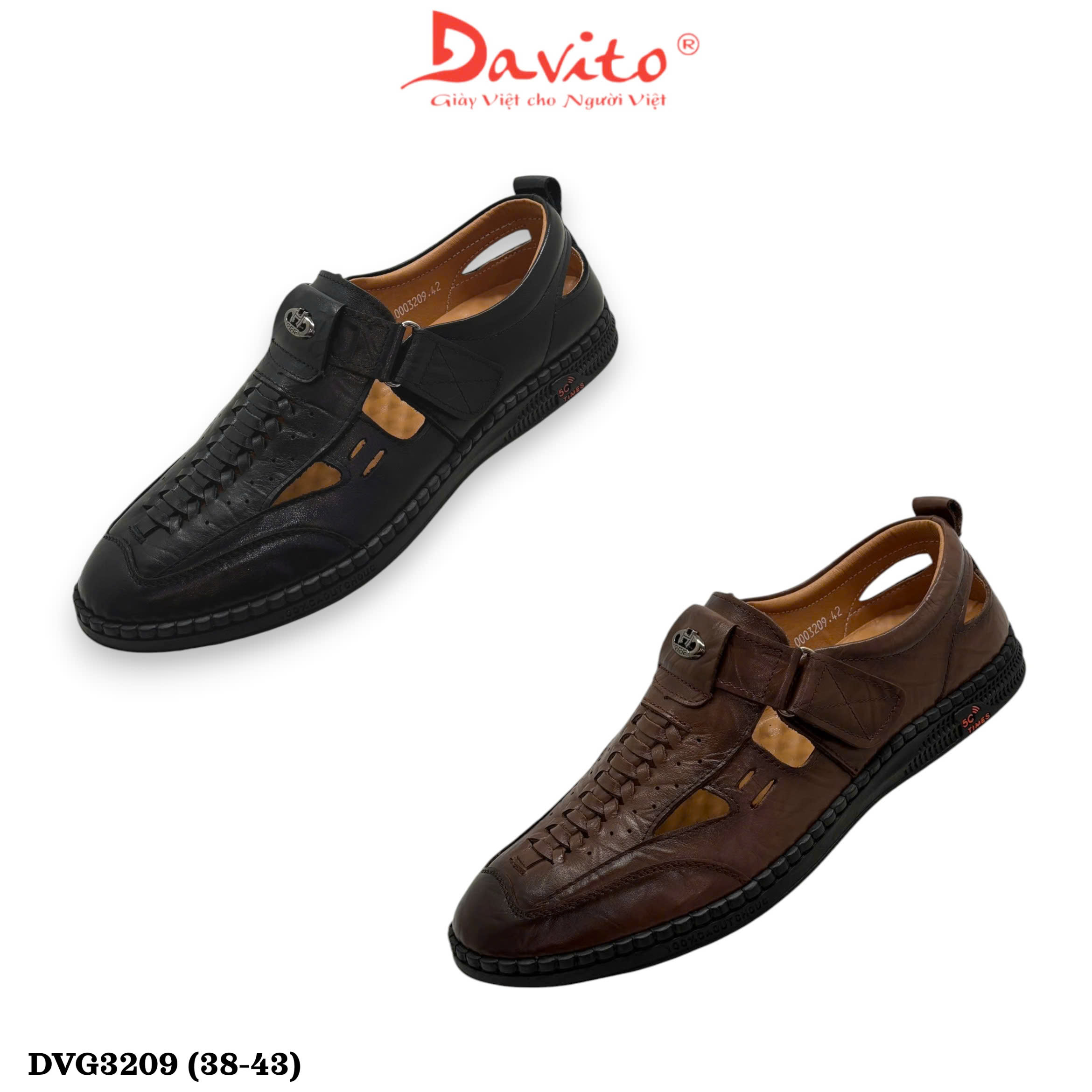 Giày nam DAVITO DVG3209.DEN