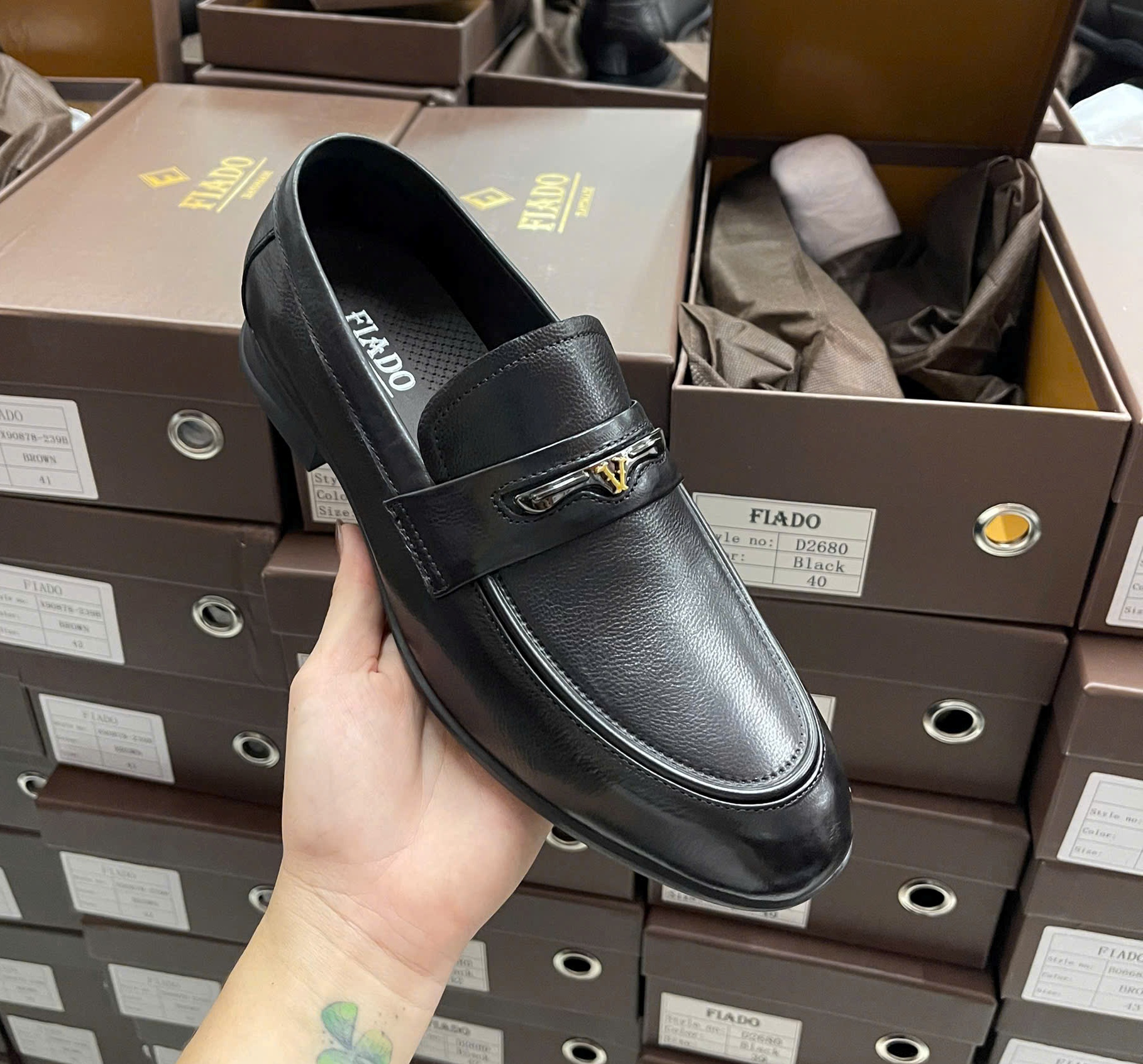 Giày tây lười nam FAIDO D2680.DEN