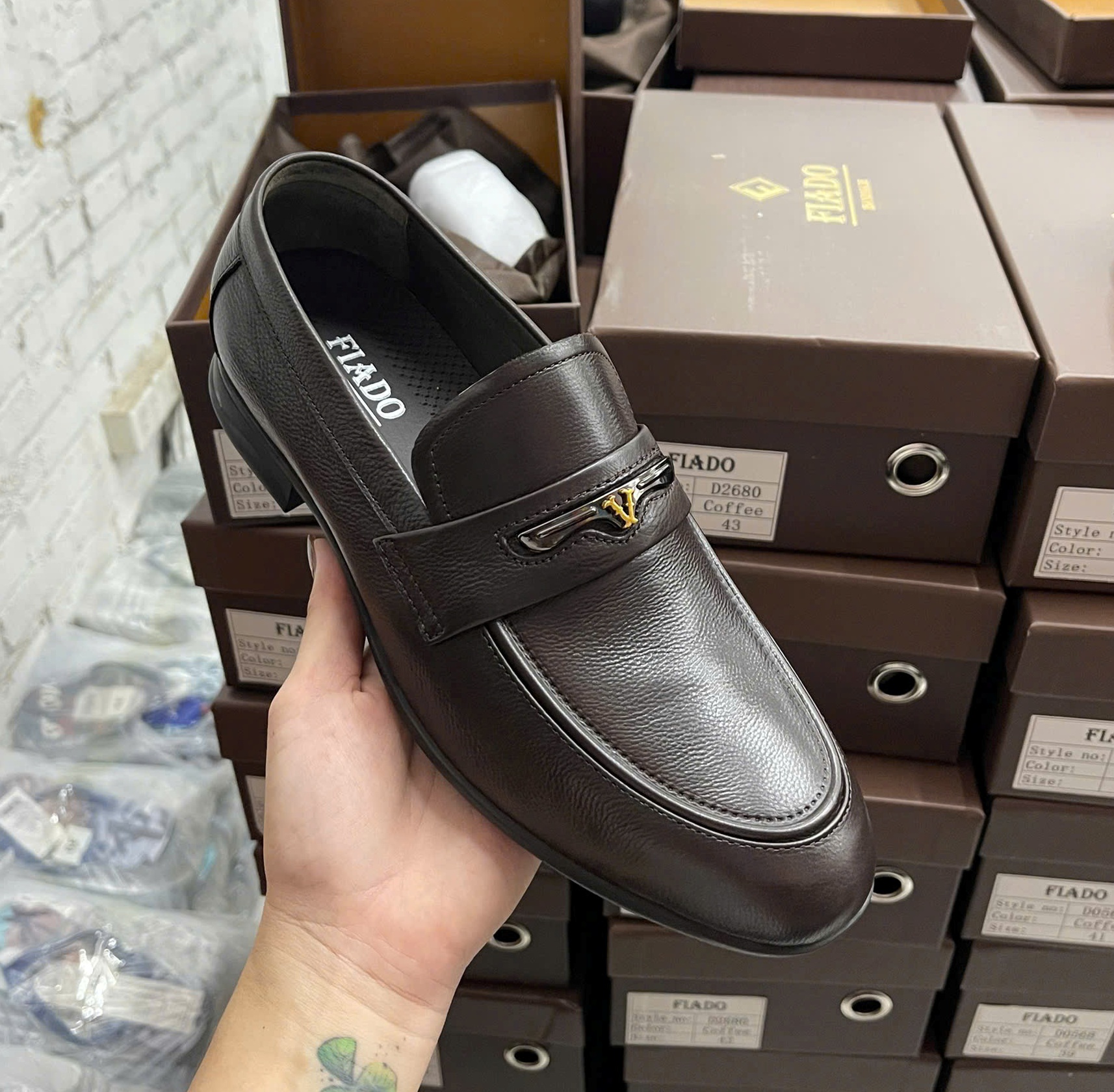 Giày tây lười nam FAIDO D2680.NAU