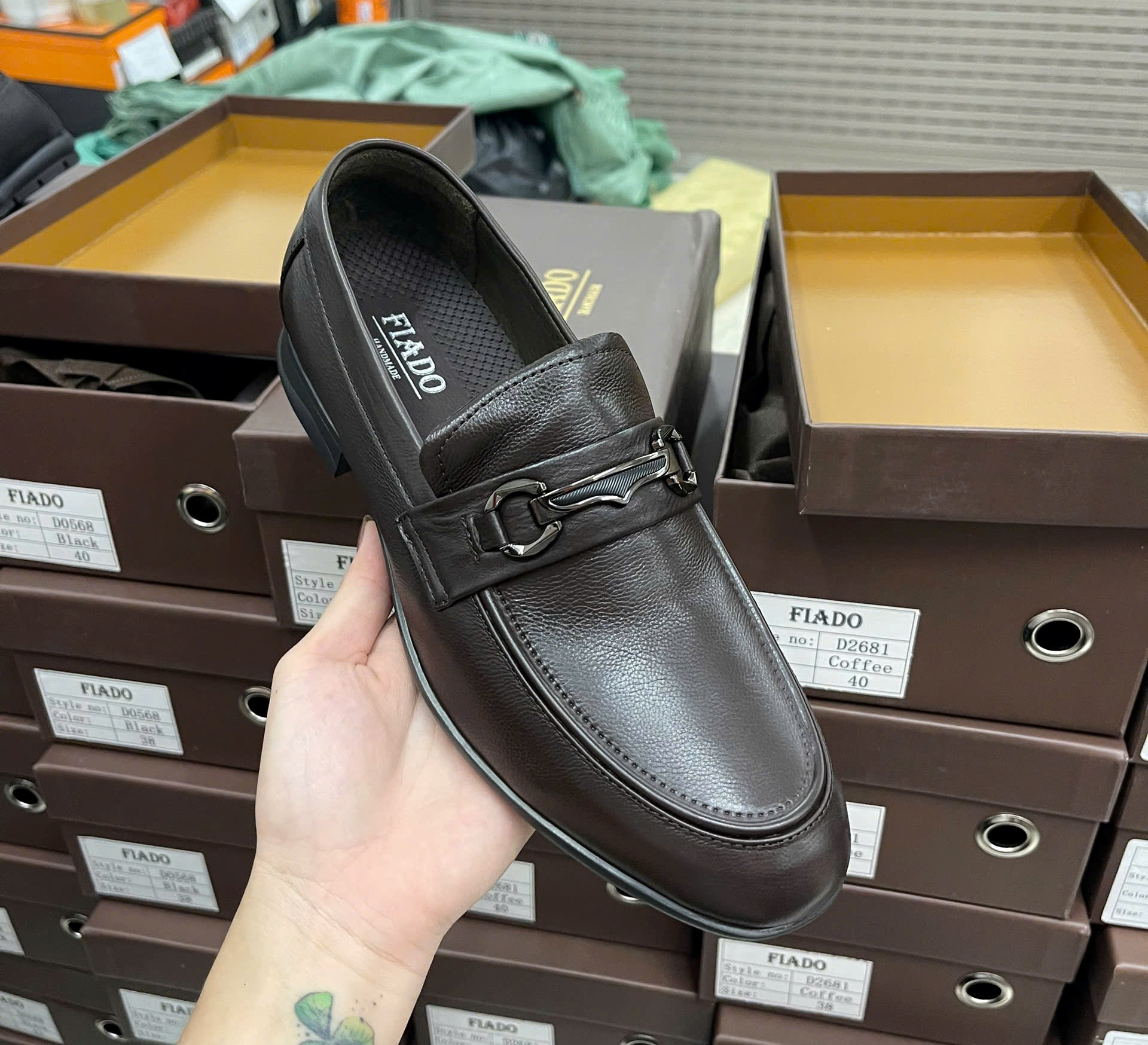 Giày tây lười FIADO D2681.NAU