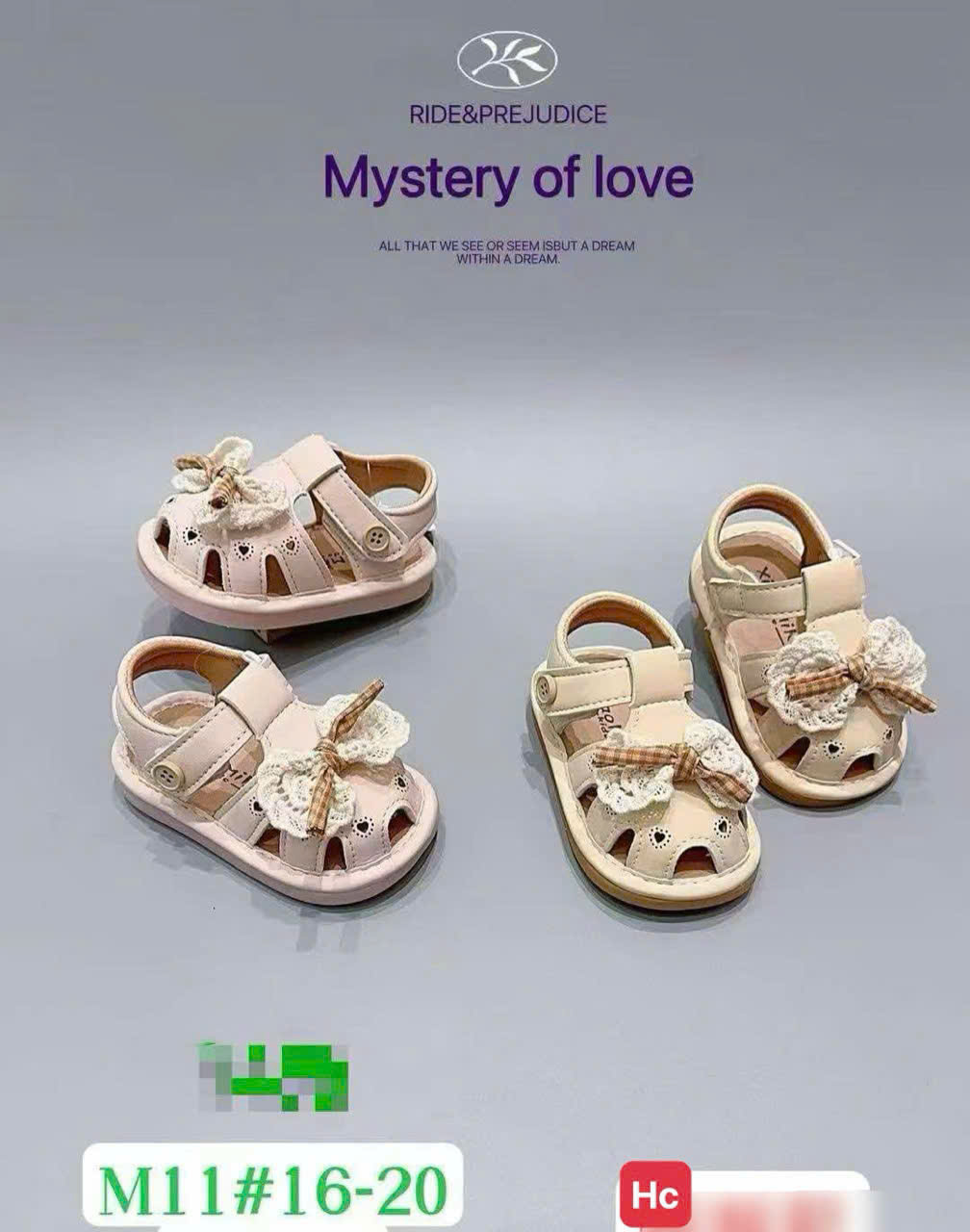 Sandal bé gái M11(16-20).HOG