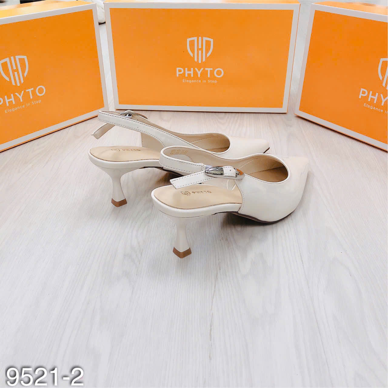 Sandal cao gót nữ PHYTO 9521-2.KEM