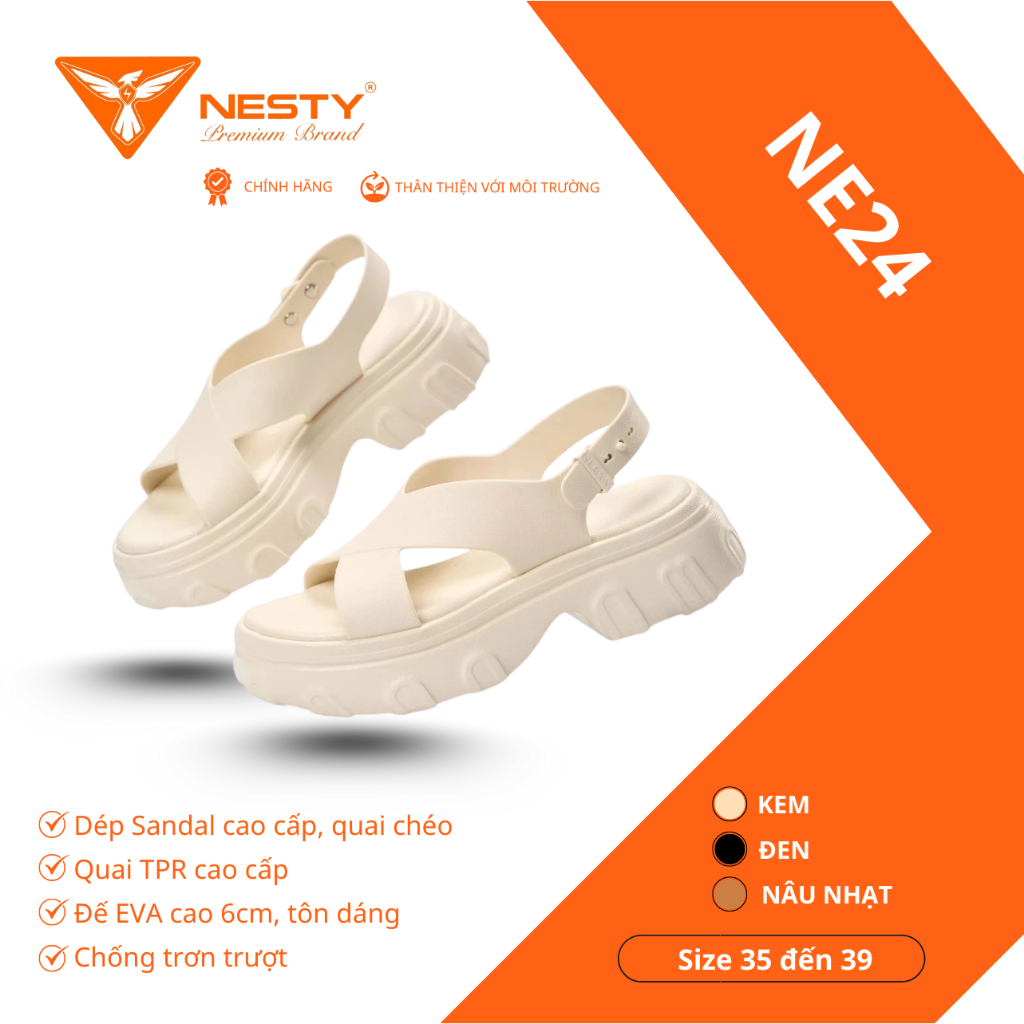 Sandal nữ quai chéo NESTY NE24.KEM
