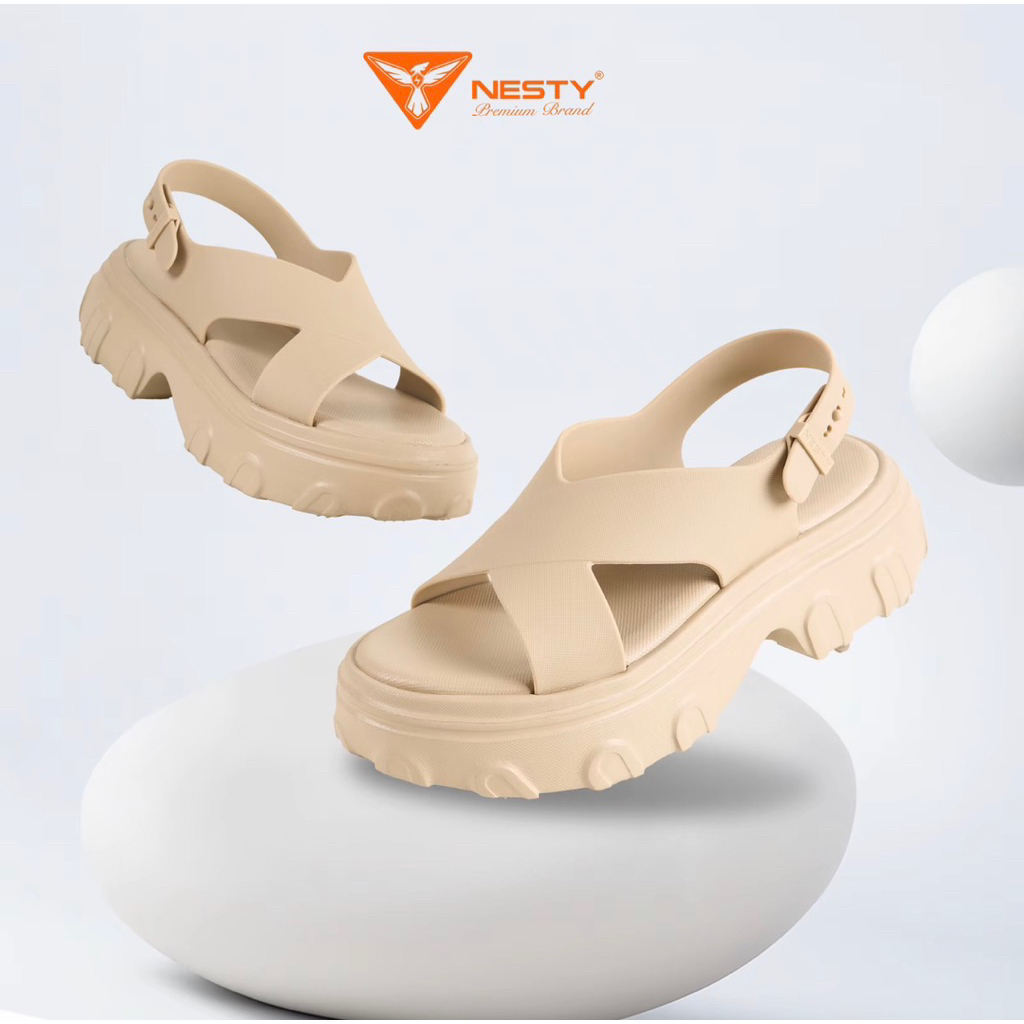 Sandal nữ quai chéo NESTY NE24.NAU