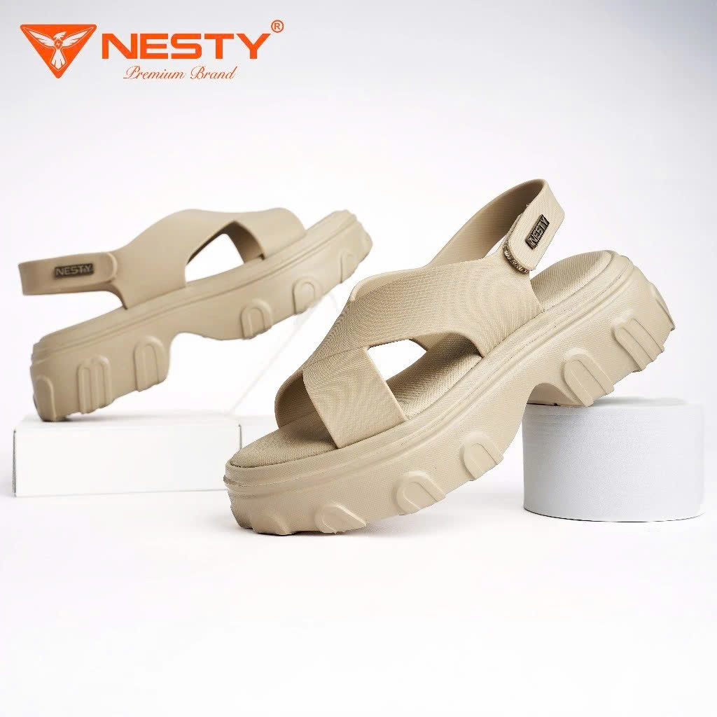 Sandal nữ quai chéo NESTY NE24.NAU