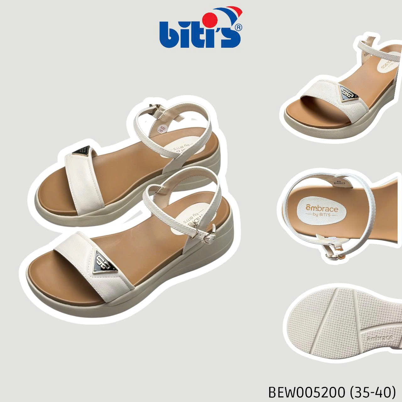 Sandal xuồng nữ BITIS BEW005200.KEM