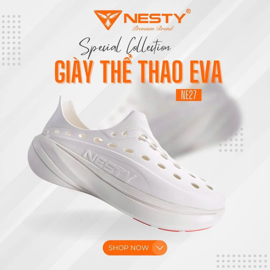 Giày thể thao Nam Nữ Siêu Nhẹ NESTY NE27.KEM