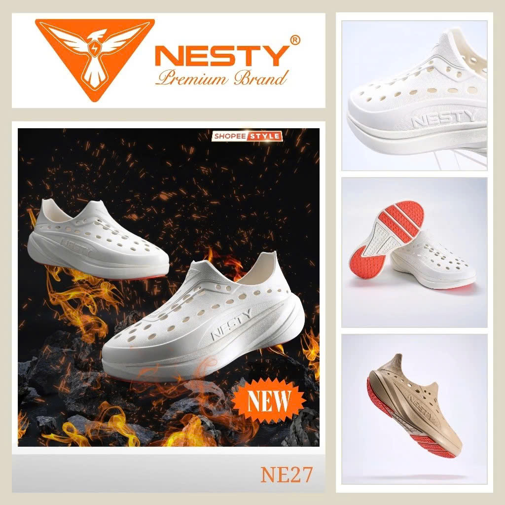 Giày thể thao Nam Nữ Siêu Nhẹ NESTY NE27.KEM