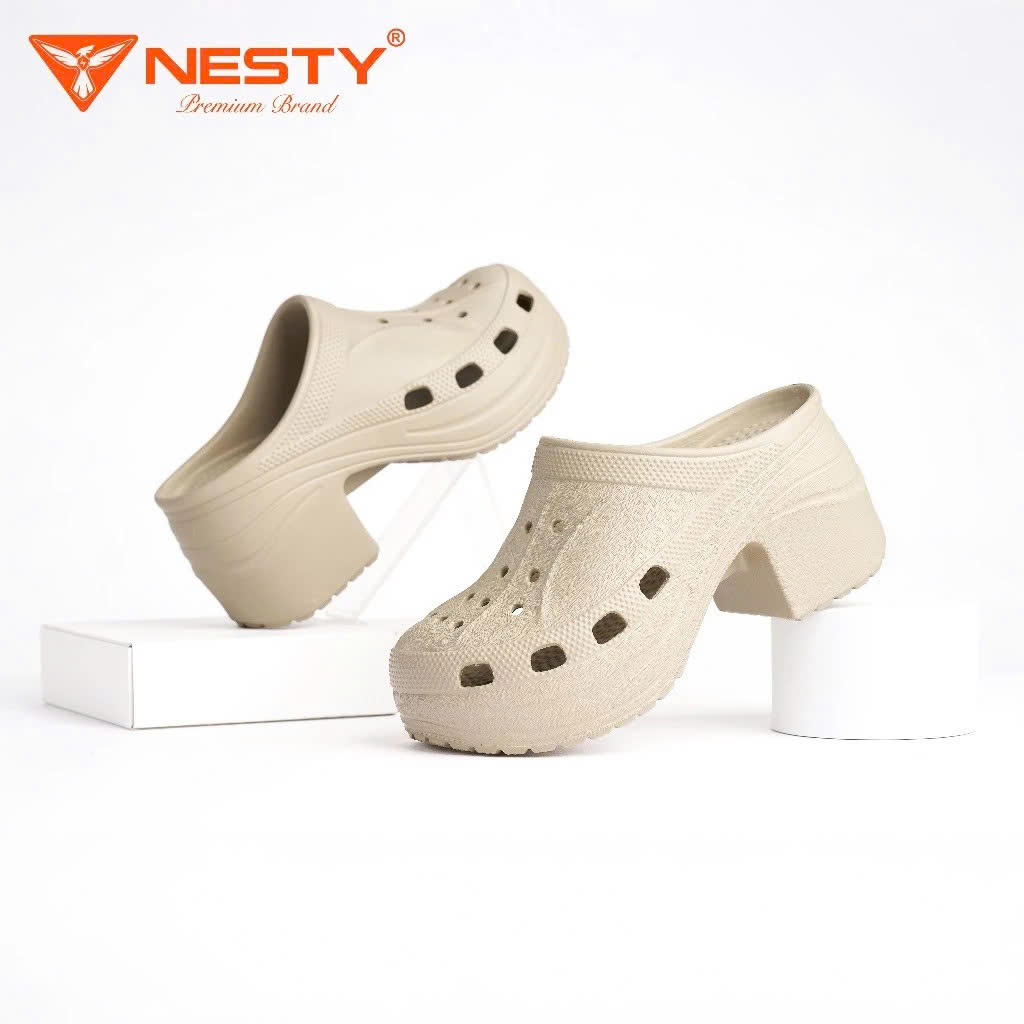 Dép sục đế cao 9cm NESTY NE61.NAU