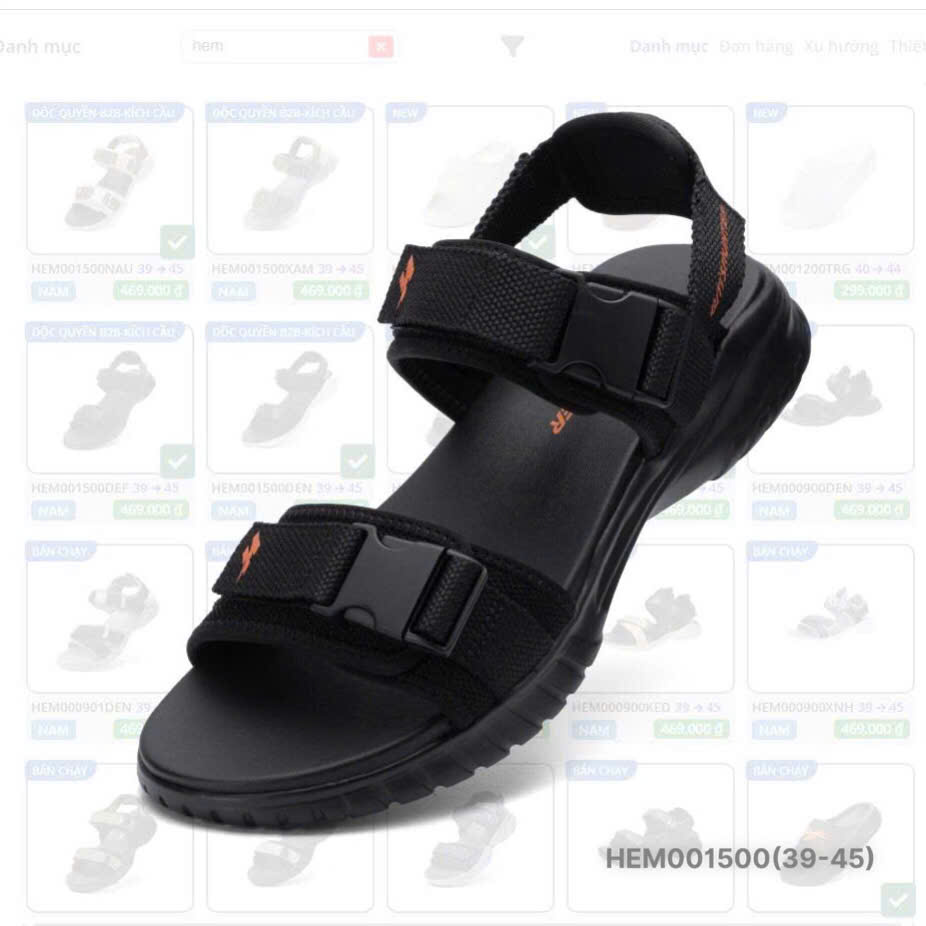 Sandal nam Bitis HEM001500DEF