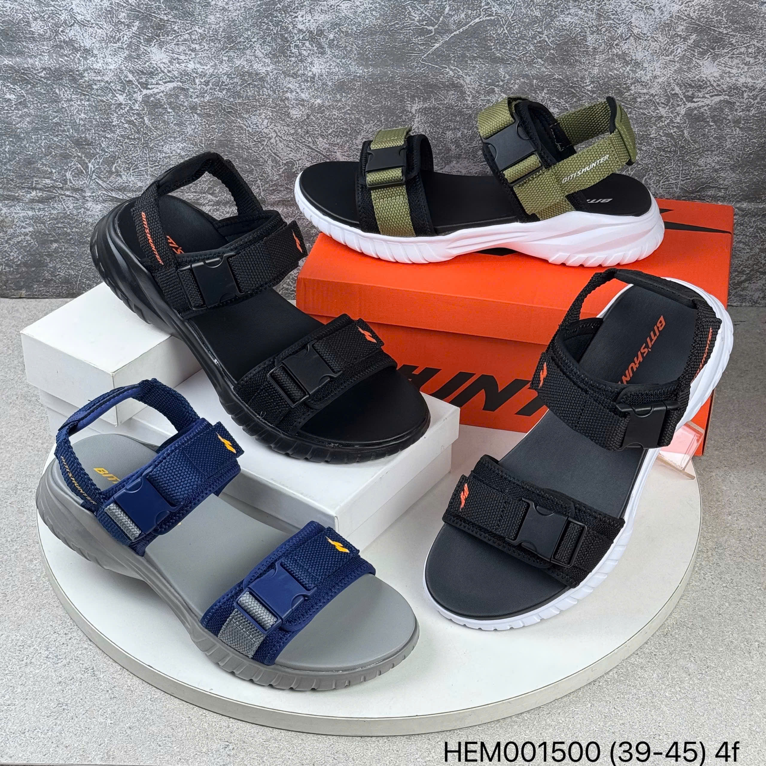 Sandal nam Bitis HEM001500DEN
