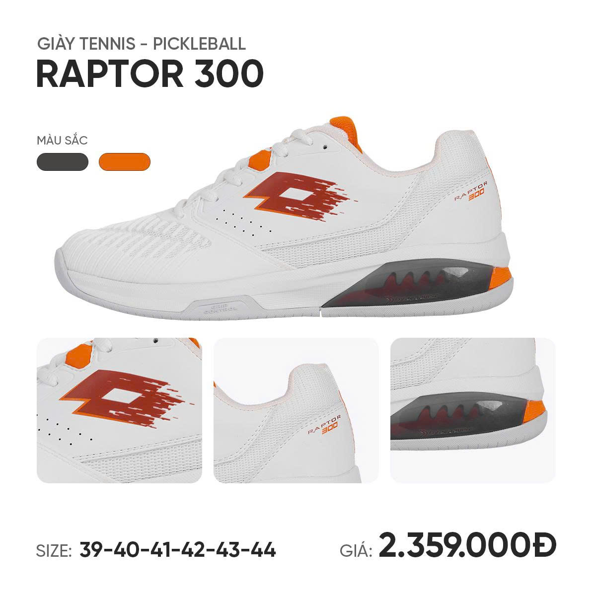 Giày tennis - pickleball Raptor 300 LOTTE260301R.TRG