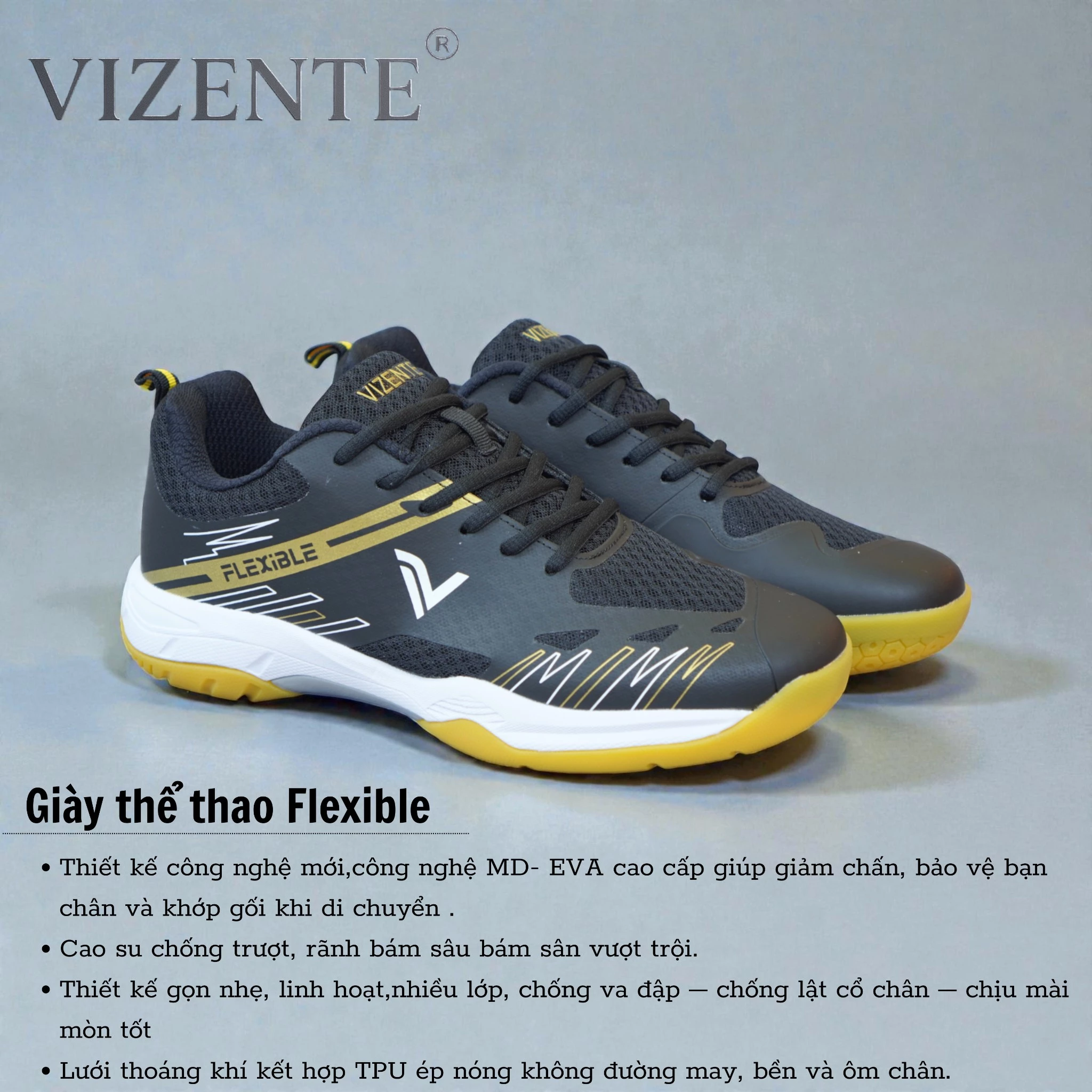 Giầy thể thao Pickcleball VIZENTE FLEXIBLE