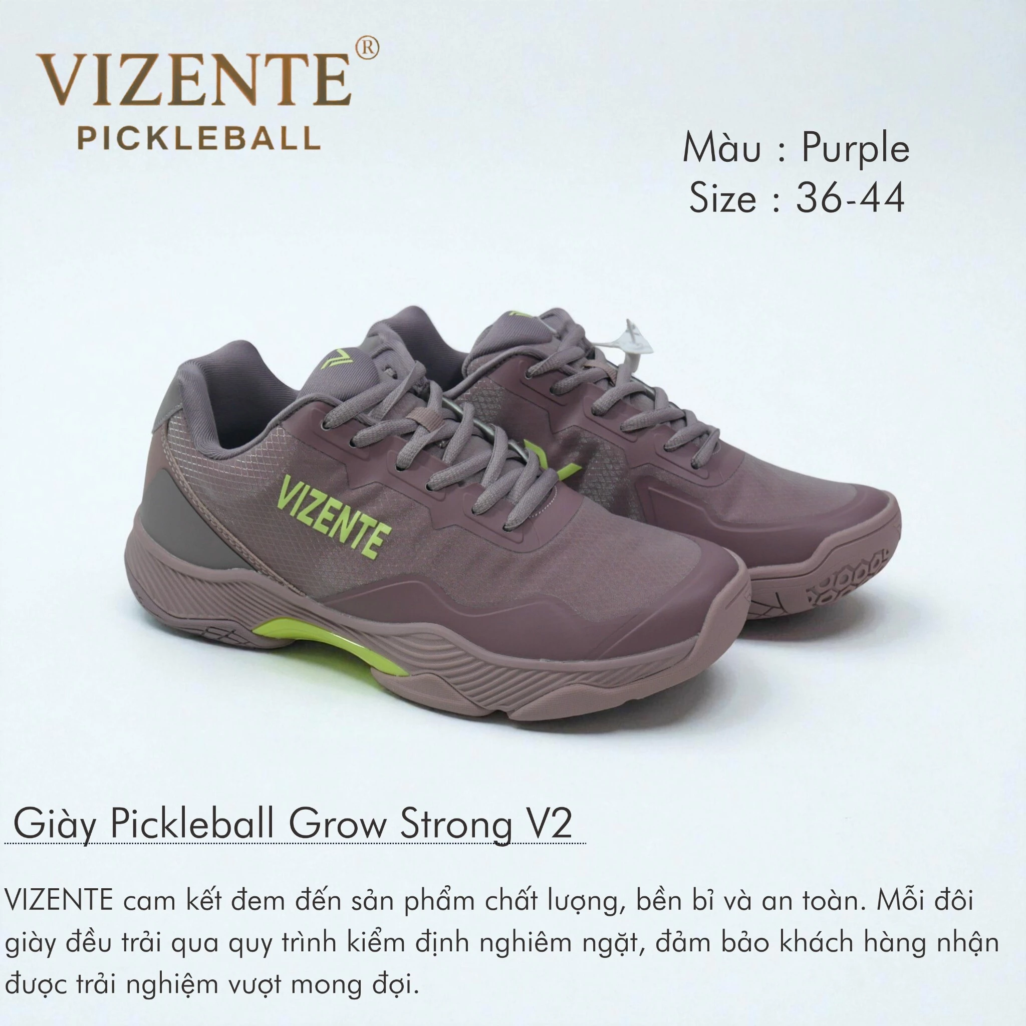 Giầy thể thao Pickcleball VIZENTE GROW STRONG V2