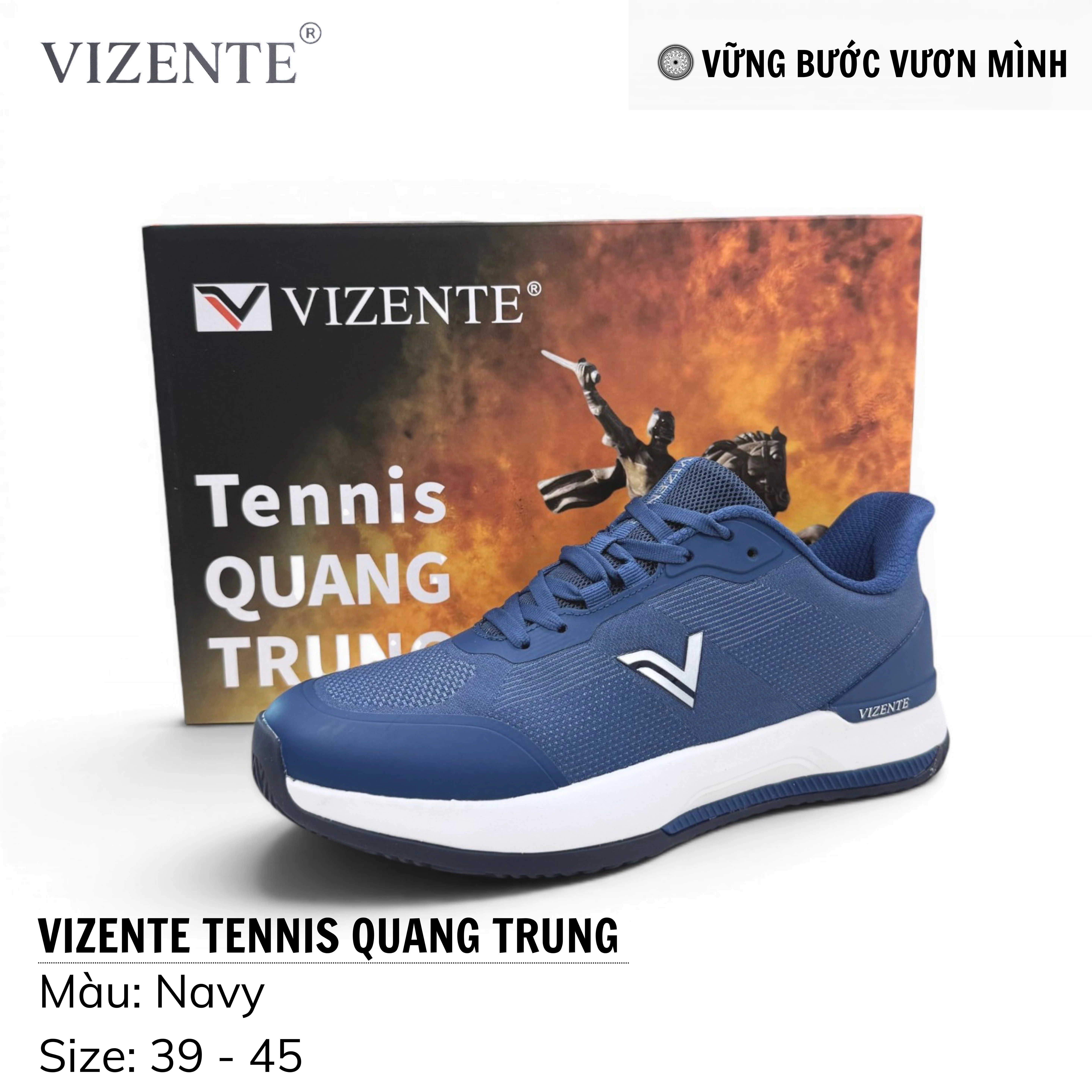Giày thể thao VIZENTE Tennis Quang Trung.XNH