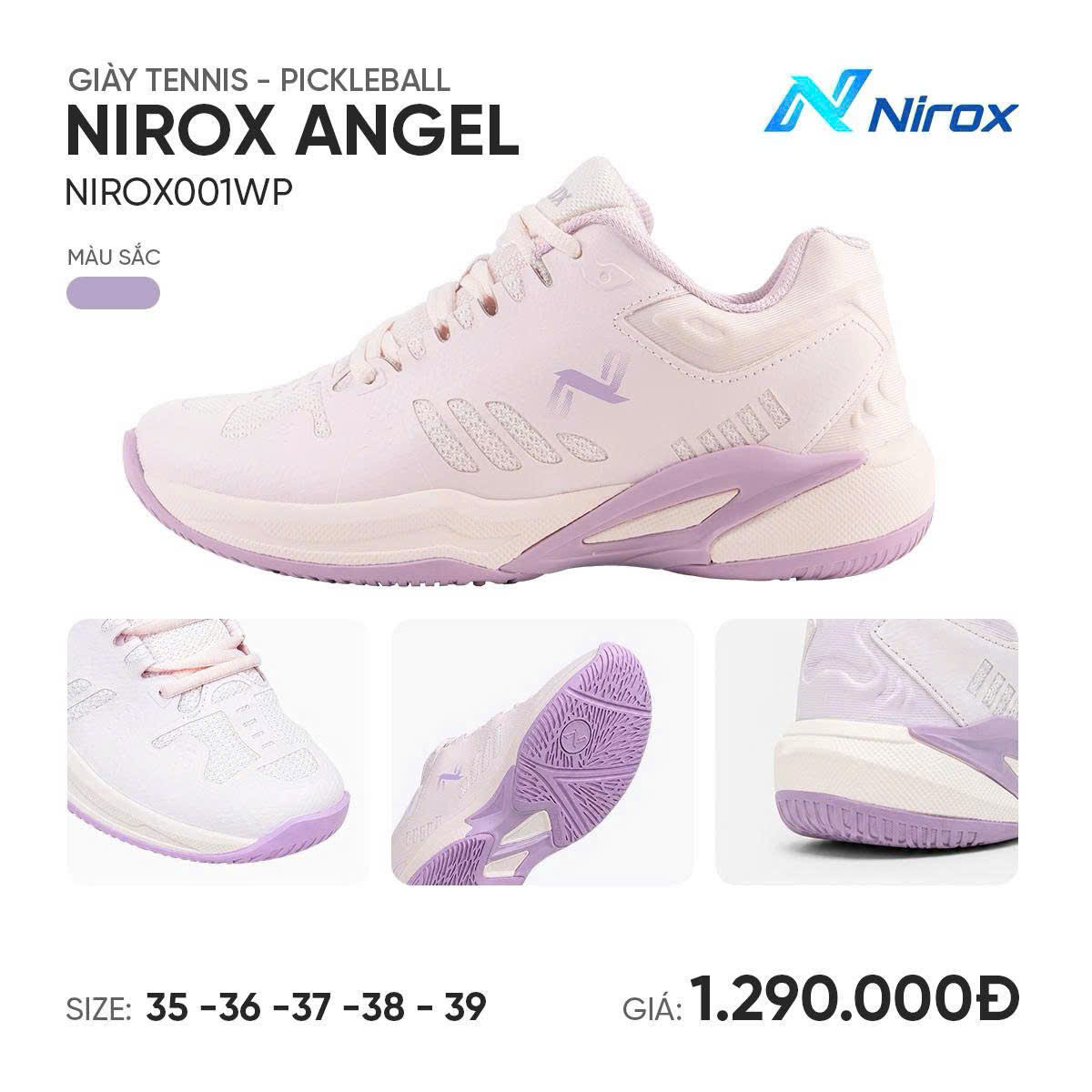Giày TENNIS - PICKLEBALL NIROX ANGEL NIROX001WP