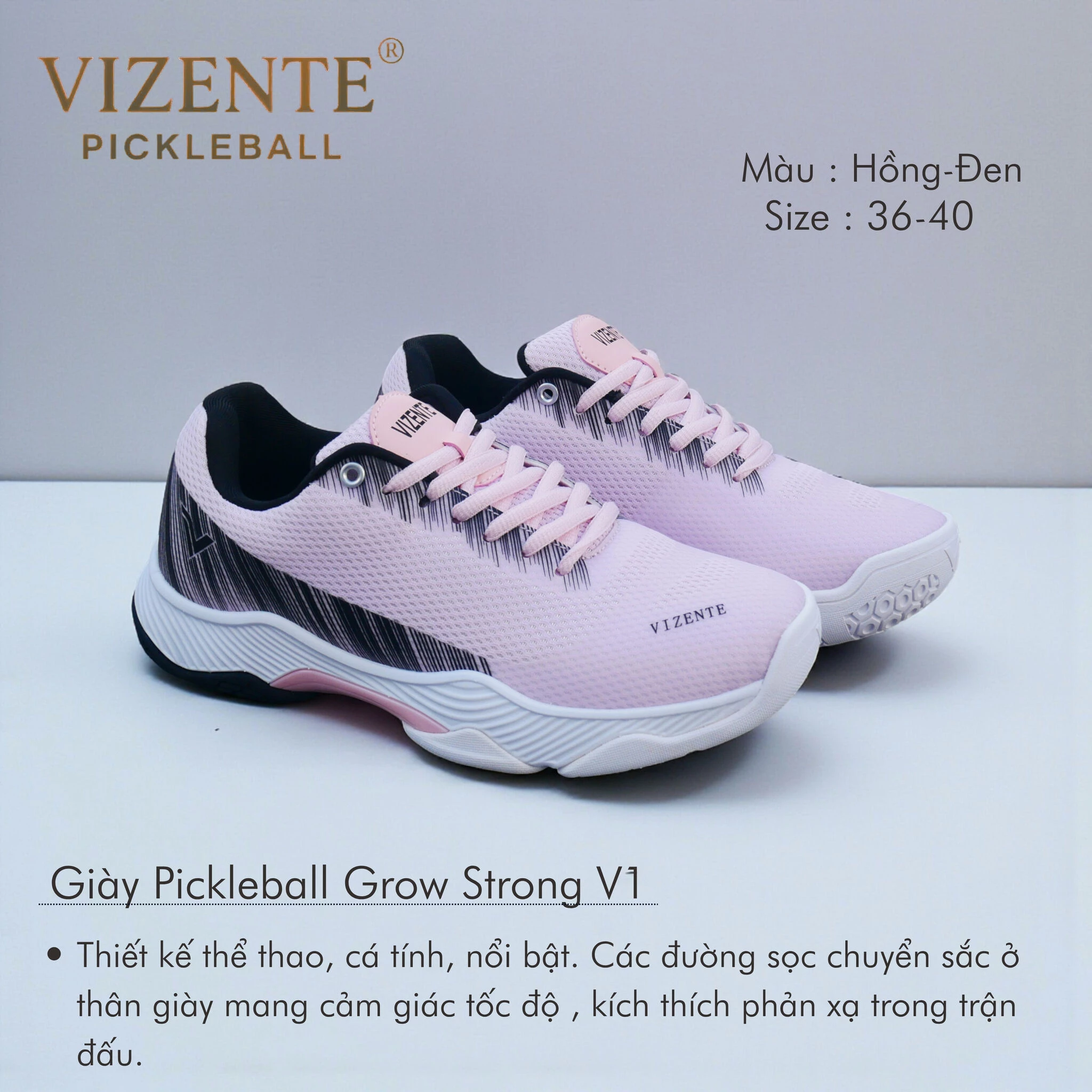 Giầy thể thao Pickcleball VIZENTE GROW STRONG