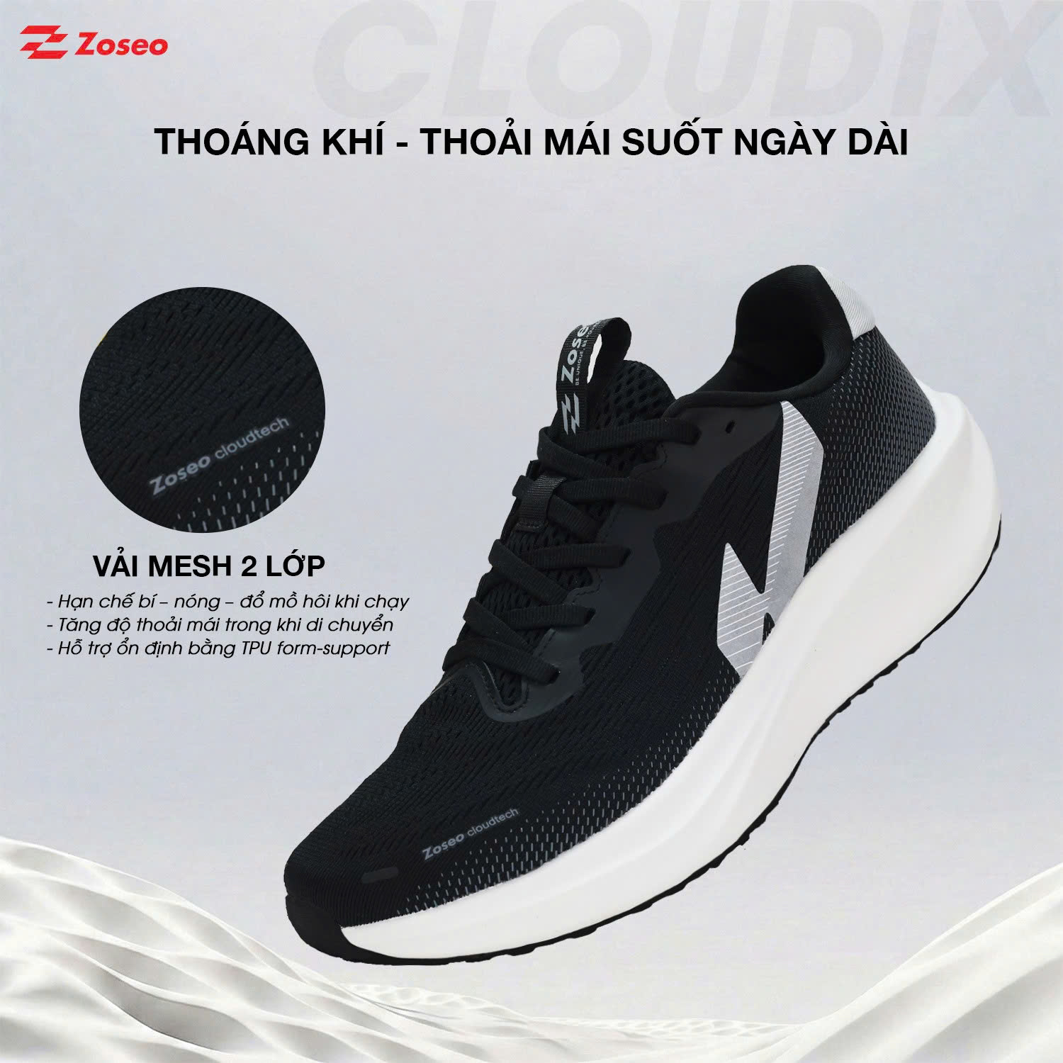 Giày thể thao nữ ZOSEO CLOUDIX.DEN