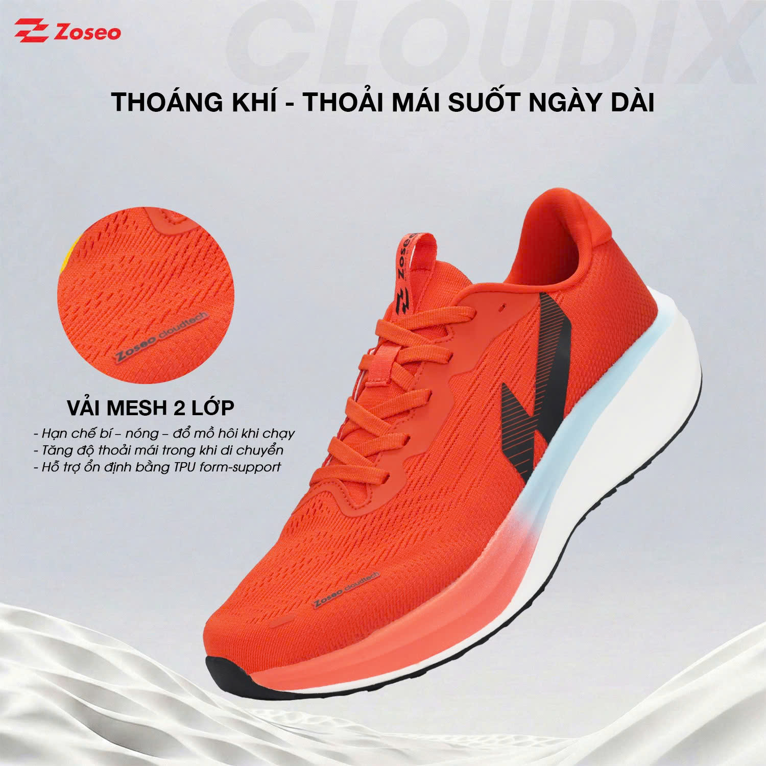 Giày thể thao nữ ZOSEO CLOUDIX.DOO