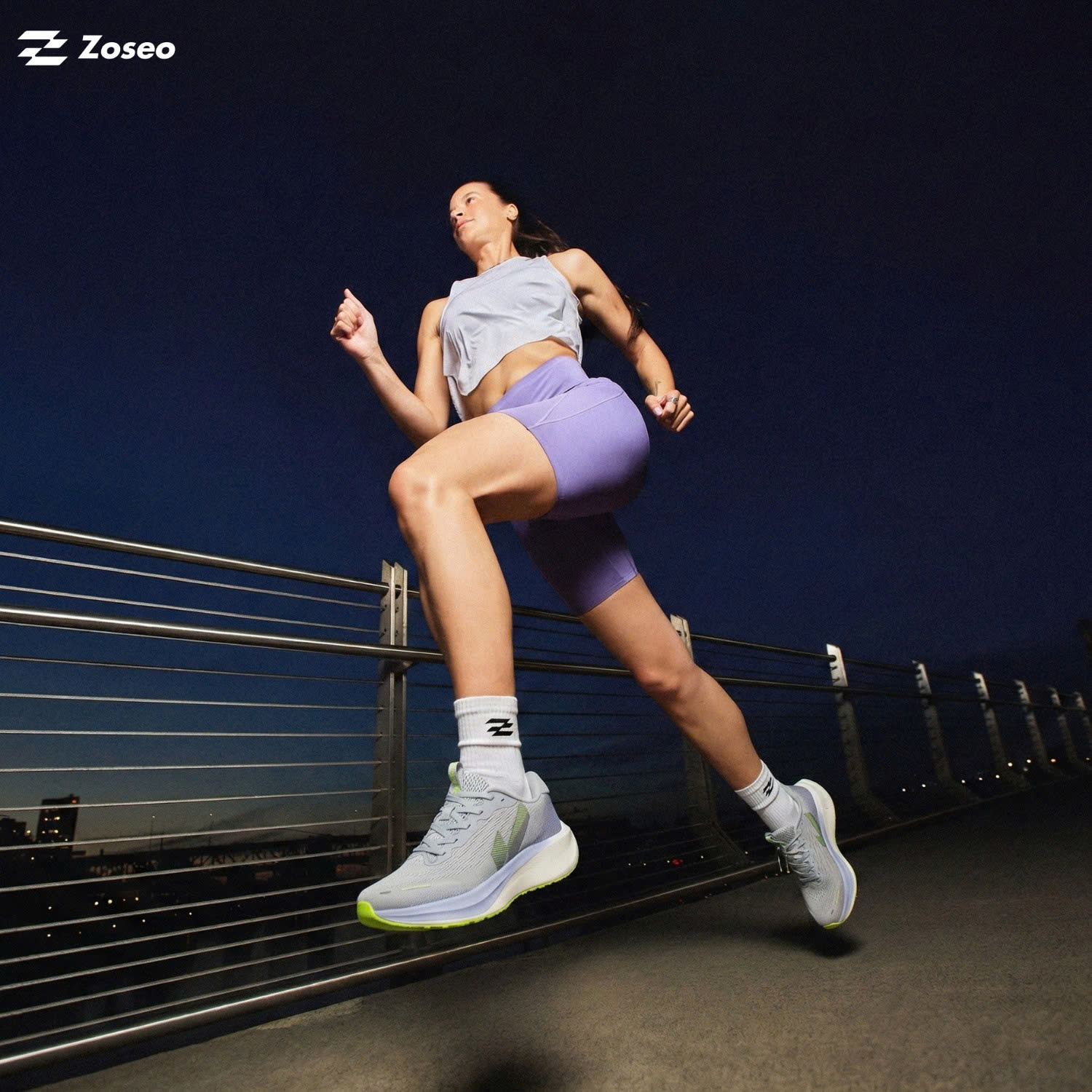 Giày thể thao nữ ZOSEO CLOUDIX.XAM