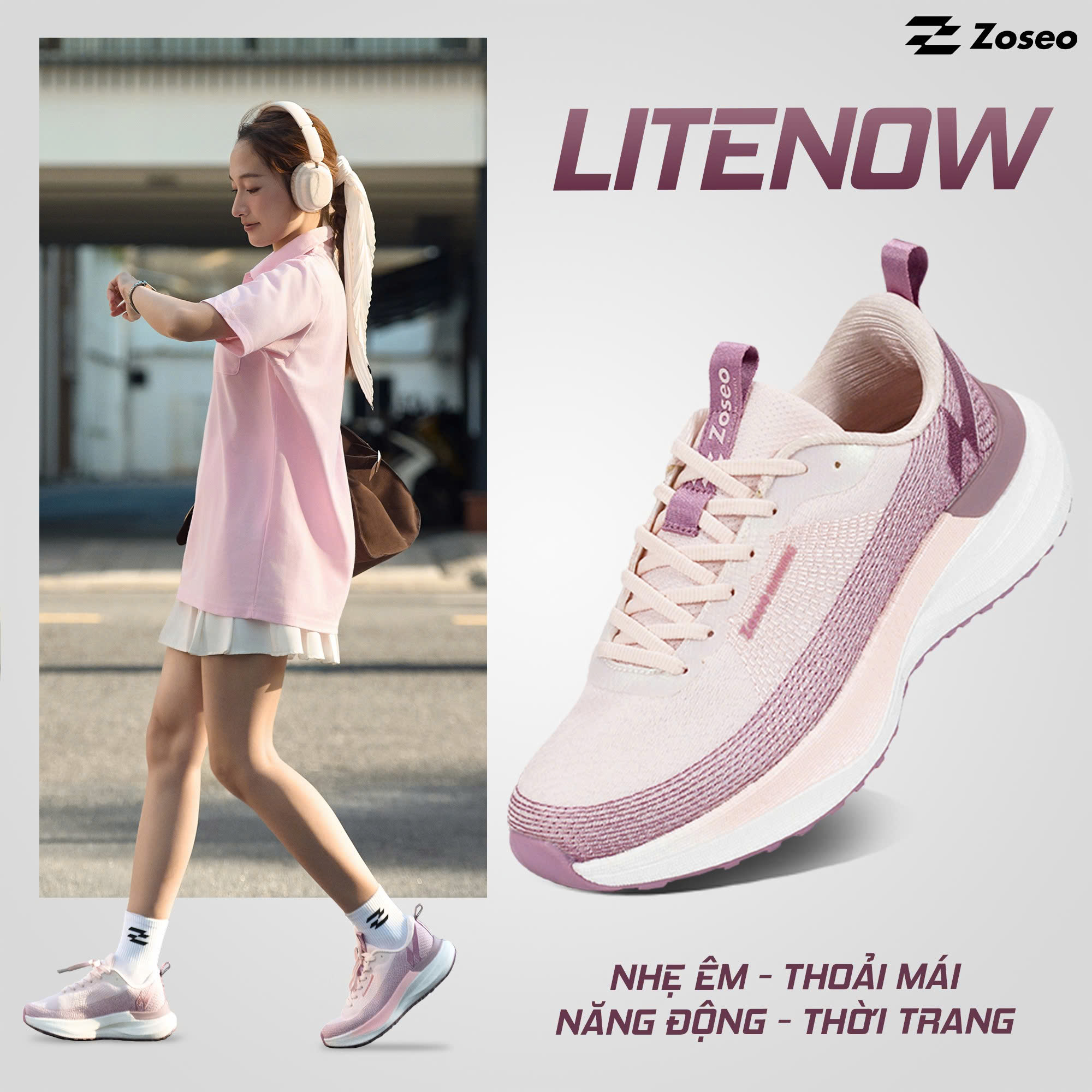 Giày thể thao nữ ZOSEO LITENOW.HOG