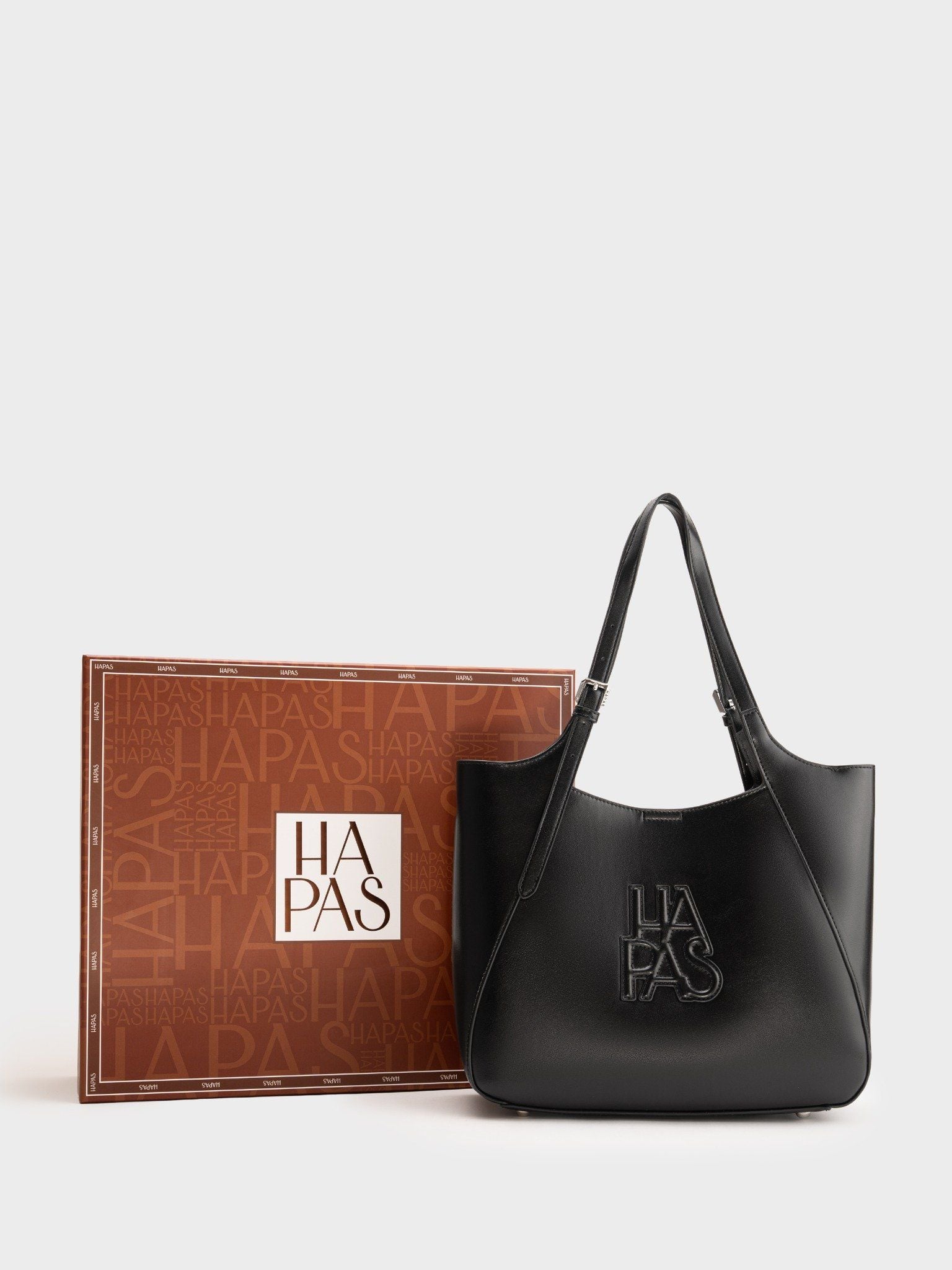 Túi HAPAS Tote Dập Nổi Camel Size 33