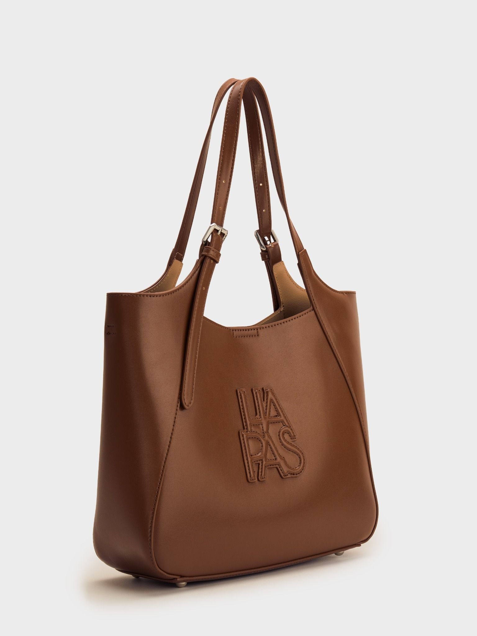 Túi HAPAS Tote Dập Nổi Camel Size 33