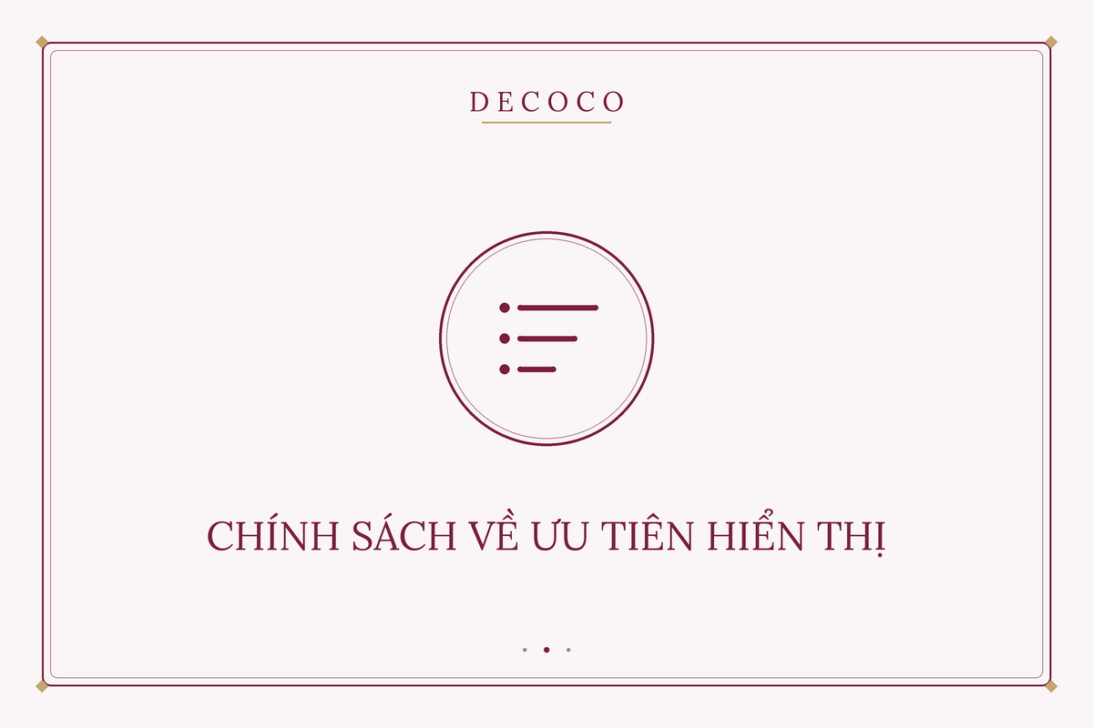 Chính sách về ưu tiên hiển thị