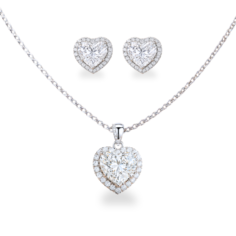 Dây chuyền và khuyên tai LIBI đá Zircon 5A